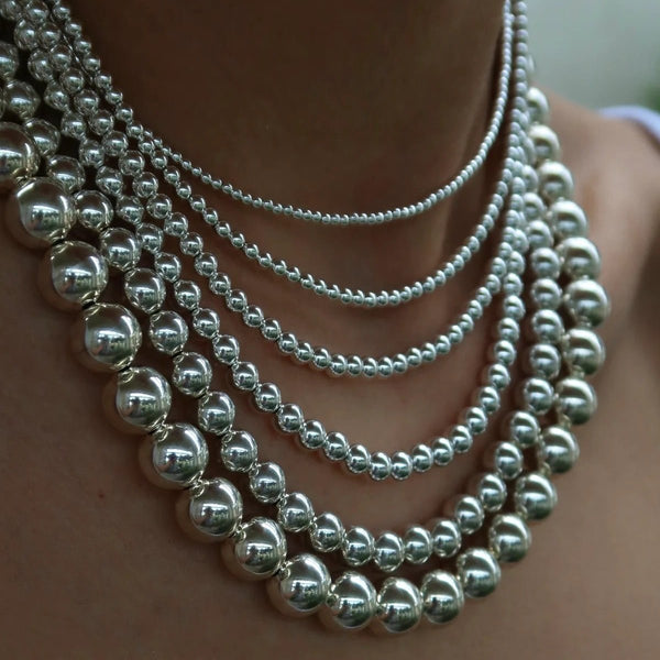 アクセサリー [m-NL204] Karen Silver Necklace 38cm Karen Necklace | Maria Black