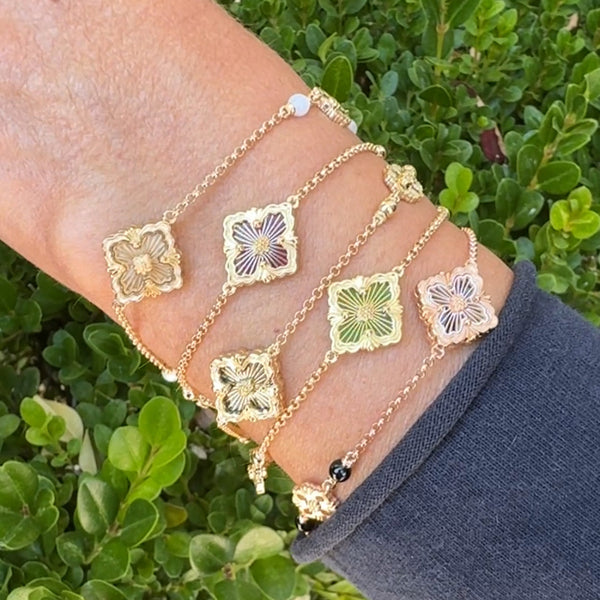 Buccellati - Opera Tulle - Bracelet with Opera Green Enamel, 18k