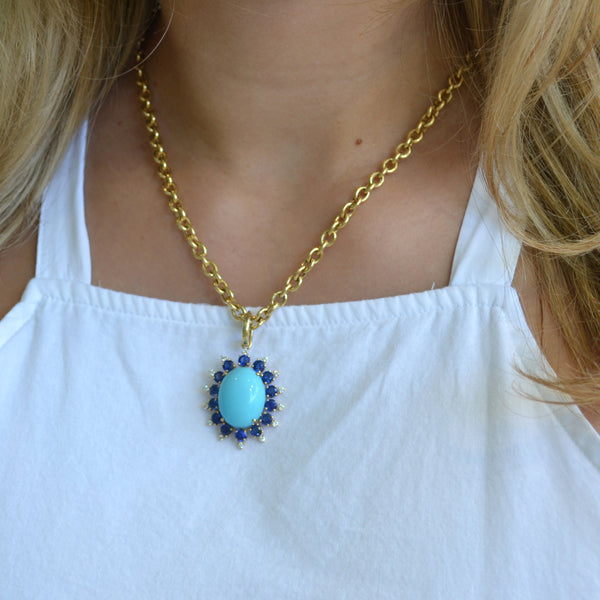 A & Furst - Sole - Pendant with Natural Arizona Turquoise
