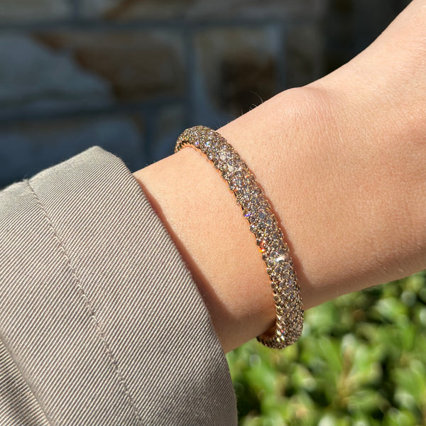 AFJ Diamond Collection Flexible Bracelet with Champagne Diamonds