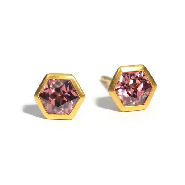 afj-gemstone-collection-mini-bezel-sewt-studs-pink-zircon-18k-yellow-gold-AFJ9350