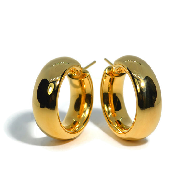 AFJ Gold Collection Hoop Earrings, 18k Yellow Gold – AF Jewelers