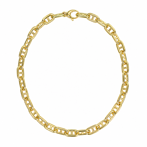 AFJ Gold Collection - Mariner Chain Link Necklace, Yellow Gold