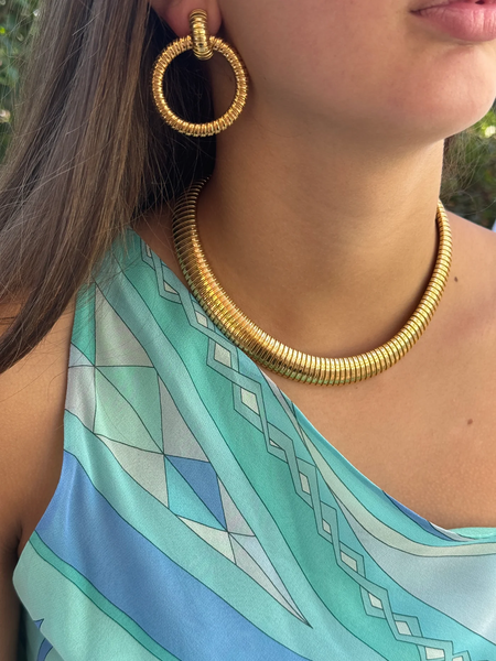 AFJ Gold Collection - Tubogas Necklace, 18k Yellow Gold – AF Jewelers