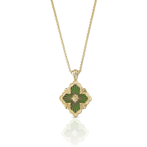 buccellati-opera-tulle-pendant-necklace-18k-yellow-gold-green-cathedral-enamel-JAUPEN014933