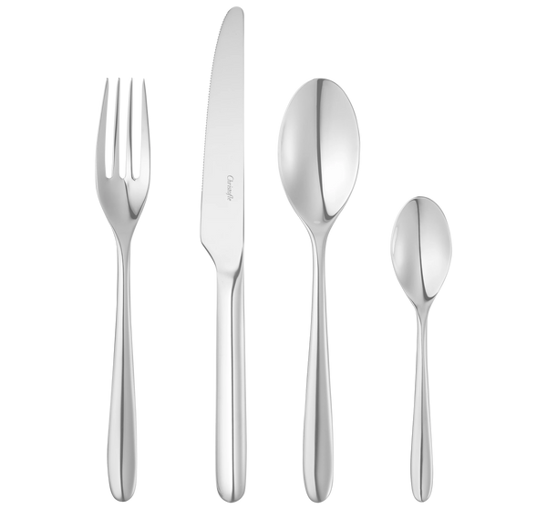 Christofle Paris - Essential - Silver Plated 24-Piece Flatware Set
