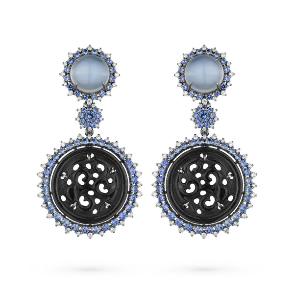 paul-morelli-black-jade-drop-earrings-diamonds-catseye-moonstone-blue-sapphires-18k-white-gold-ER5025-1997
