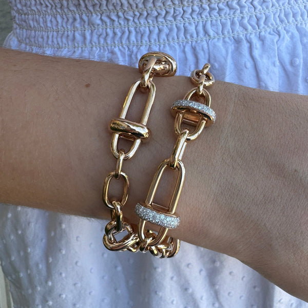 Pomellato - Iconica - Link Bracelet with Diamonds, 18k Rose Gold