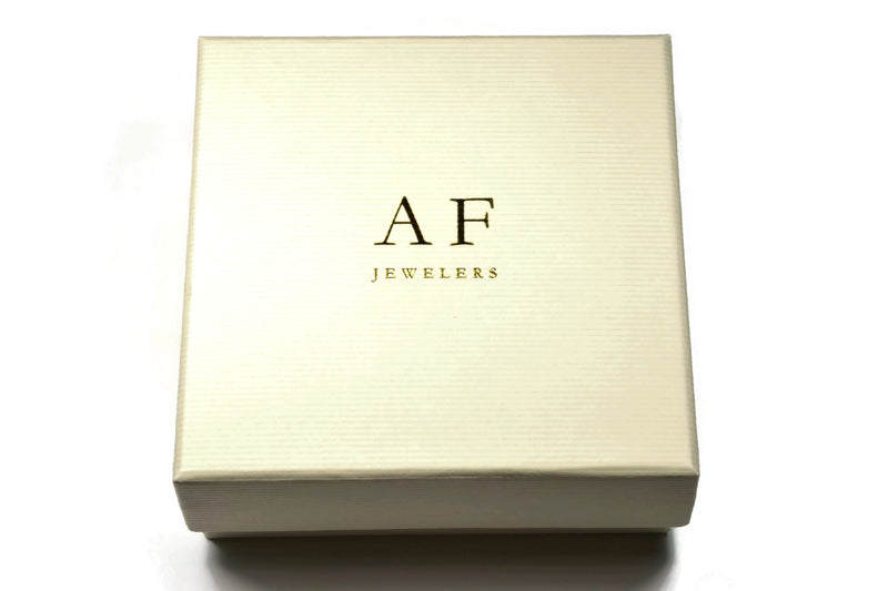 AF Jewelers - Small Tennis Ball Pendant Necklace with Diamonds and with Chain, 18k White Gold