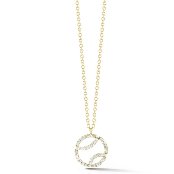 Diamond tennis ball deals necklace