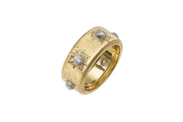 BUCCELLATI 18K Yellow White Gold Diamond Macri Capri Eternelle Ring 49 5  1289417