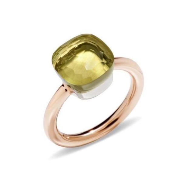 RING NUDO CLASSIC WG RG LEMON QUARTZ main image 0