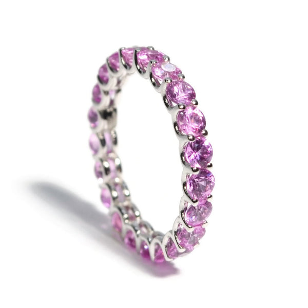 Amethyst eternity ring white on sale gold