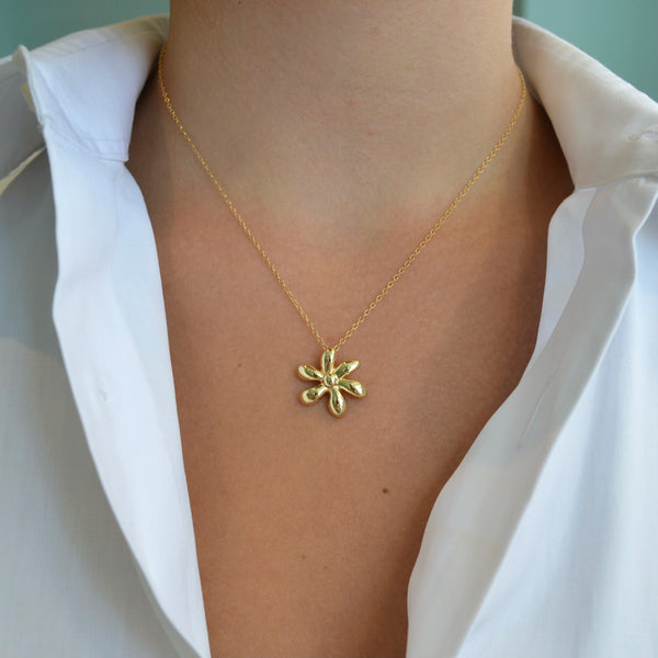 Spring Line Necklace, 18K Yellow Gold / 18