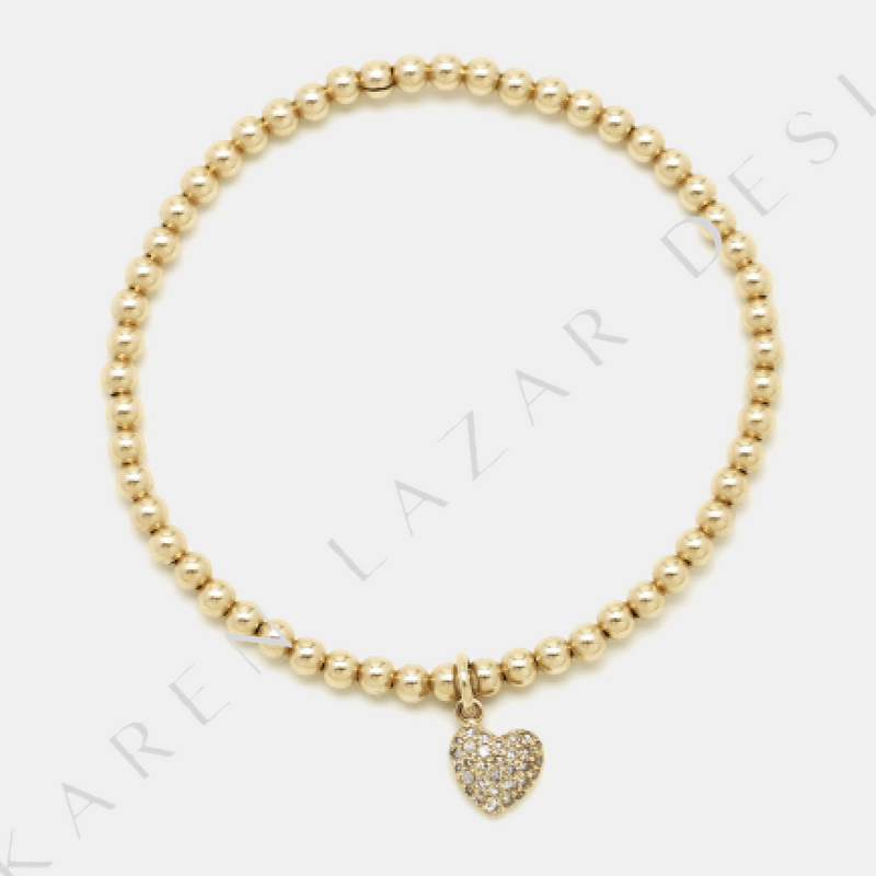 karen-lazar-3mm-yellow-gold-diamond-heart-charm-flex-bracelet