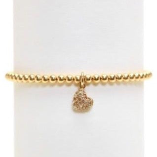 karen-lazar-4mm-diamond-yellow-gold-bead-heart-flex-bracelet
