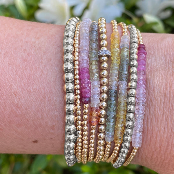 Karen Lazar - 4 mm Sterling Silver Bead Flex Bracelet – AF