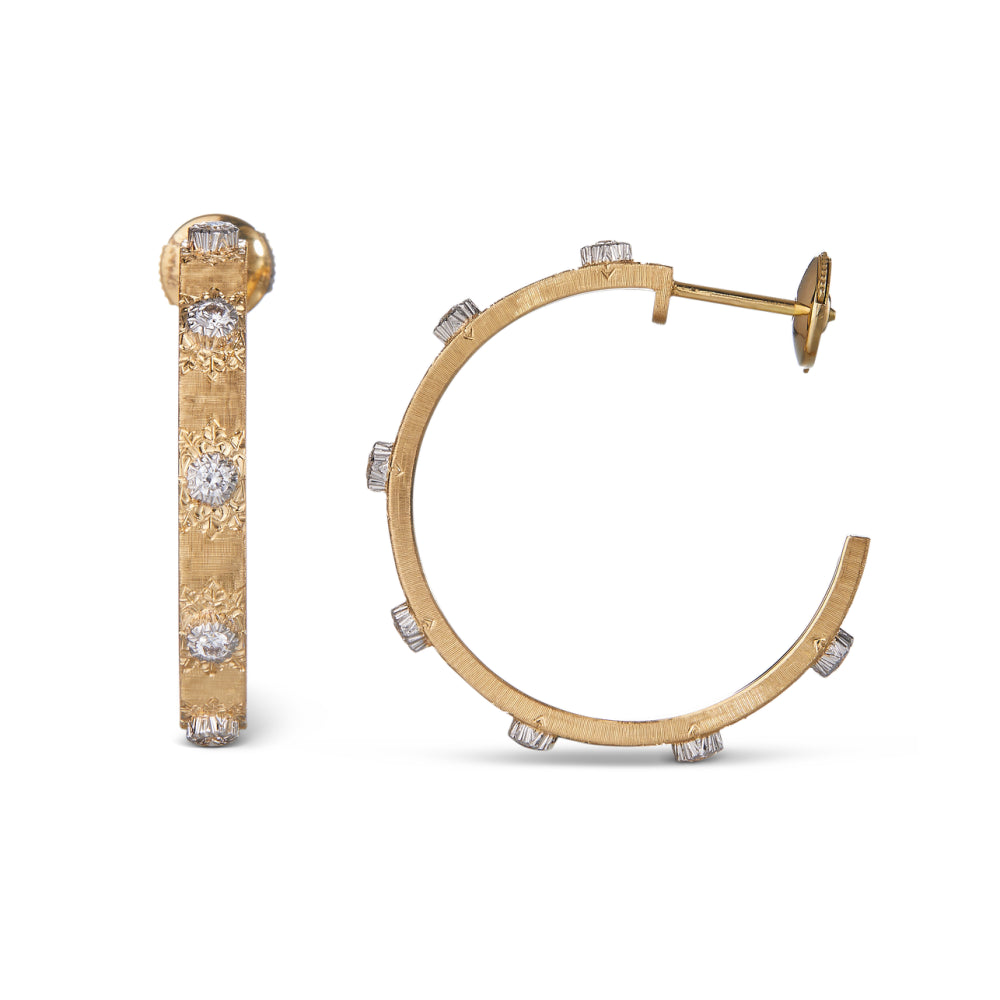 Buccellati - Macri Classica - Hoop Earrings with Diamonds, 18k