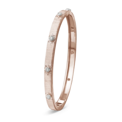 Buccellati - Macri Classica - Bangle Bracelet with Diamonds, 18k Rose Gold, 5 mm