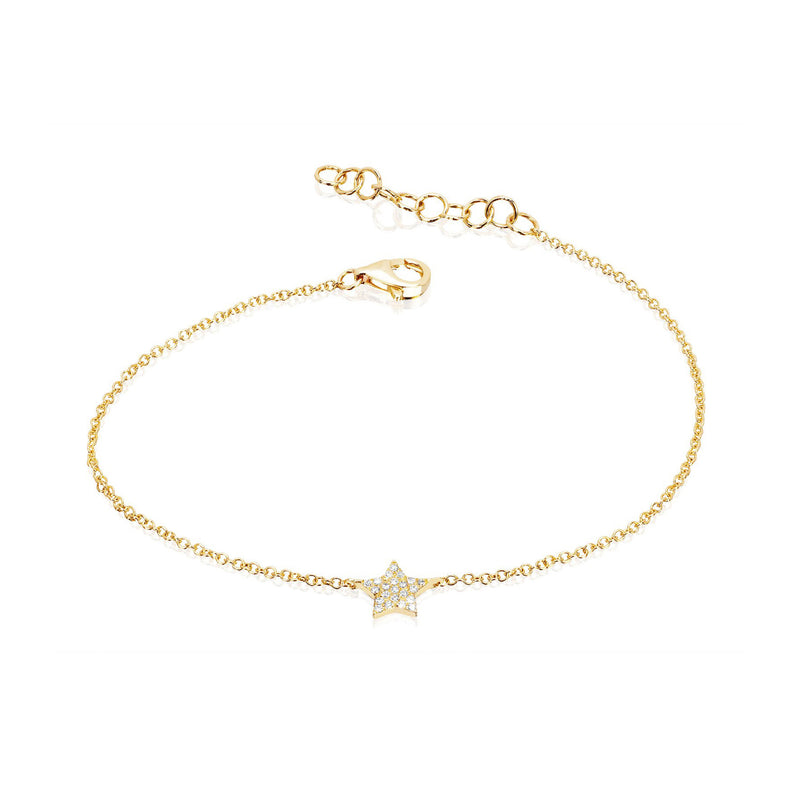 EF Collection - Diamond Star Bracelet, Yellow Gold