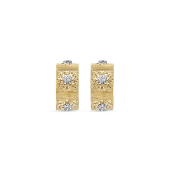 Buccellati - Macri Classica - Hoop Earrings with Diamonds, 18k Yellow Gold