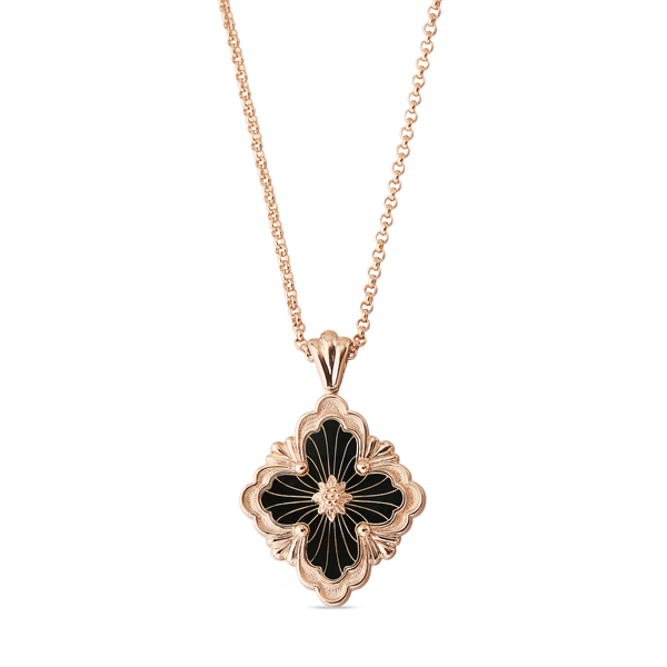 Buccellati - Opera Tulle - Pendant Necklace, 18k Rose Gold with Black Onyx