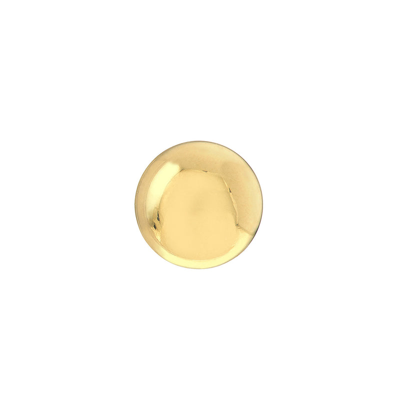 AFJ Gold Collection - 5.5mm Flat Round Pebble Stud Earrings, Yellow Gold