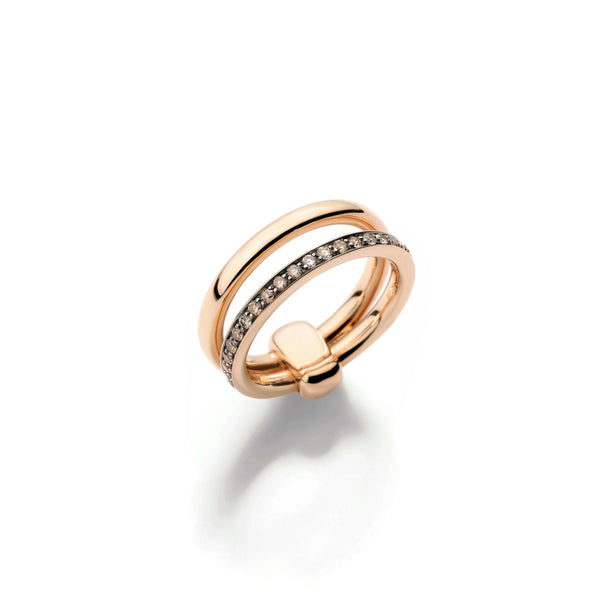 Pomellato - Together - Ring with Brown Diamonds, 18k Rose Gold