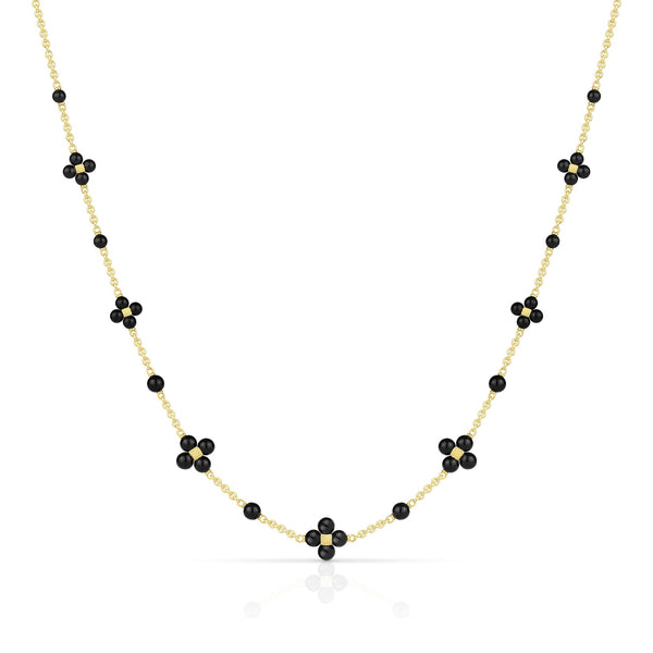 Paul Morelli  - Sequence - 18" Black Onyx Necklace, 18k Yellow Gold