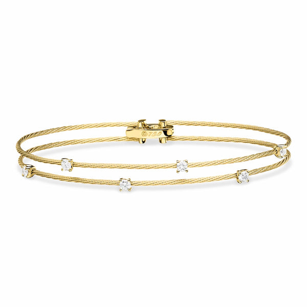 Paul Morelli - Double Unity Bracelet with Diamonds, 18k Yellow Gold