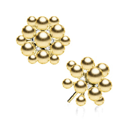 Paul Morelli - Sequence - Gold Orbit Stud Earrings with Diamonds, 18k Yellow Gold