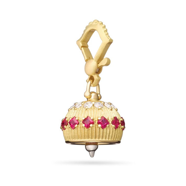 Paul Morelli  - Meditation Bell with Diamonds and Rubies, 18k Yellow Gold