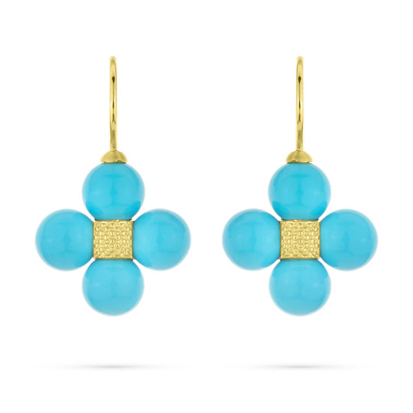 Paul Morelli - Turquoise Sequence Drop Earrings, 18k Yellow Gold