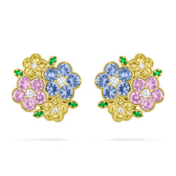 Paul Morelli - Wild Child Cluster Earrings with Diamonds, Sapphires and Tsavorite, 18k Yellow Gold