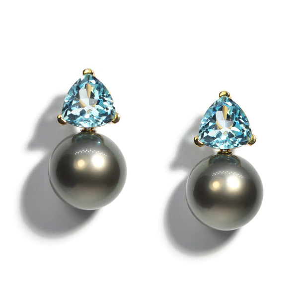 blue11✴︎ララガンSTRIPE PEARL EARRINGS Pearl Perfection Seven Earring Set with FREE Scarf