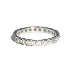 A & Furst - Stack - Eternity Band Ring with White Diamonds, 18k White Gold