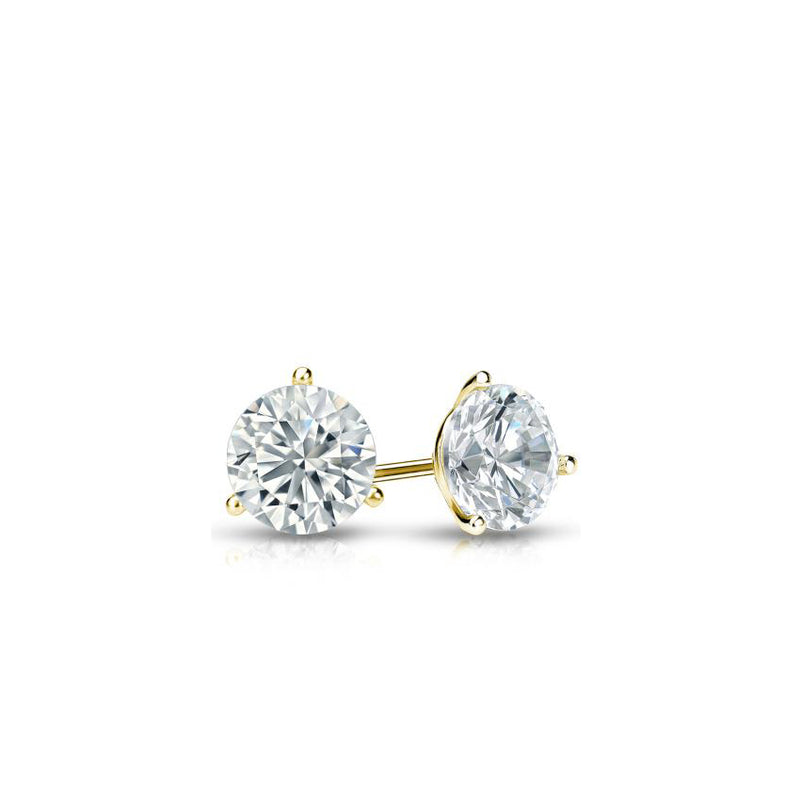 af-jewelers-0.15-carats-diamond-studs-earrings-yellow-gold-O0.15G_1