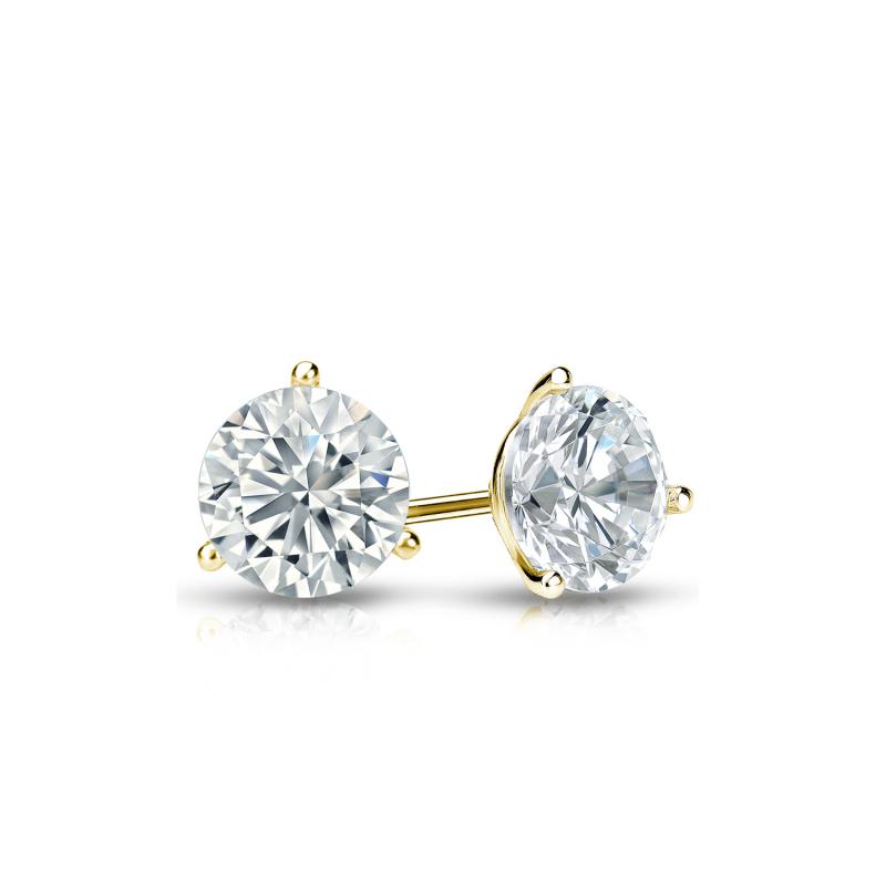 af-jewelers-0.35-carats-diamond-studs-earrings-yellow-gold-O0.35G