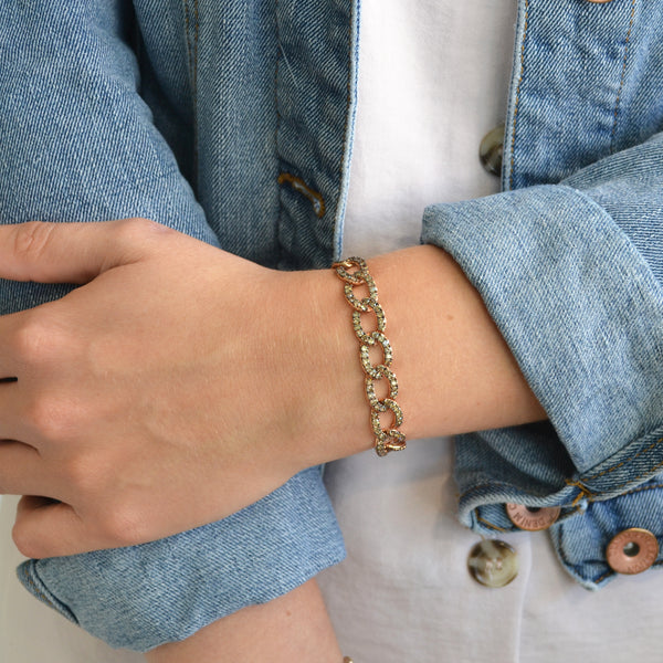 Hinge Link Charm Bracelet – The Golden Cleat