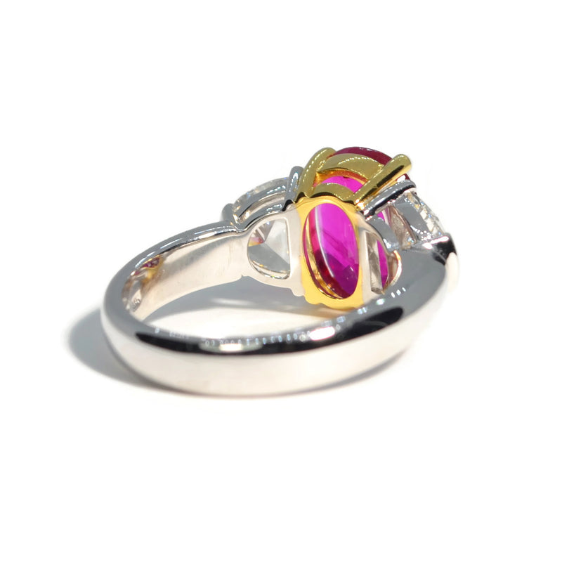 Buy Dany Ruby Diamond Ring 18 KT yellow gold (3.128 gm). | Online By  Giriraj Jewellers