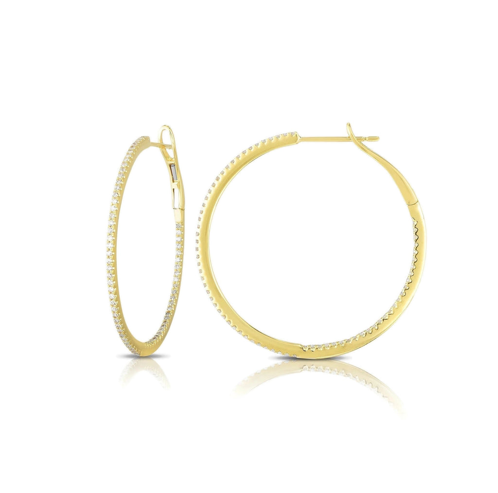 ANITA KO Lola 18-karat white gold diamond hoop earrings | NET-A-PORTER