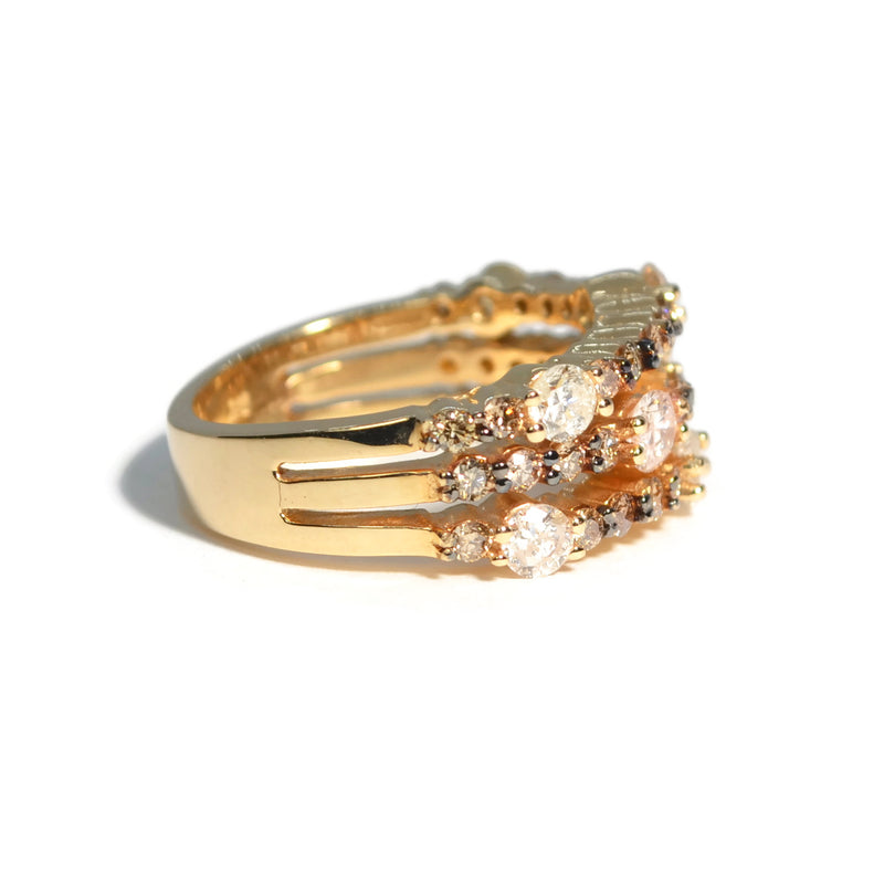 afj-diamond-collection-tri-layered-ring-white-champagne-diamonds-14k-yellow-gold-R11189DCH