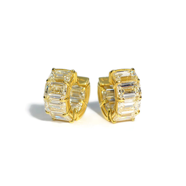 afj-gold-collection-emerald-cut-diamond-huggie-earrings-18k-yellow-gold-F20463