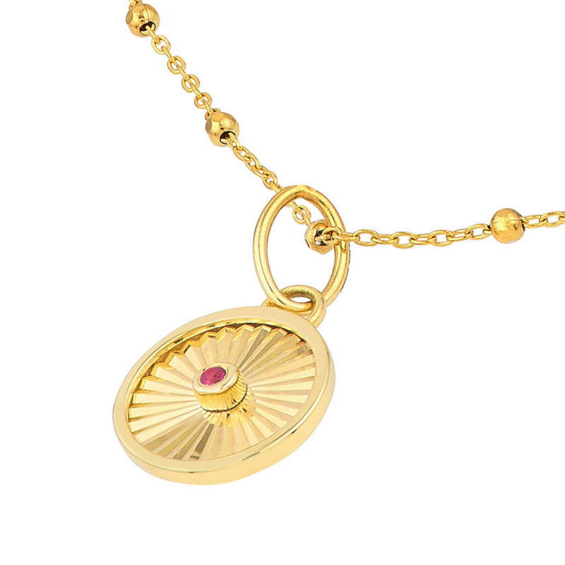 afj-gold-collection-ruby-fluted-disc-charm-yellow-gold-DMF0442G1