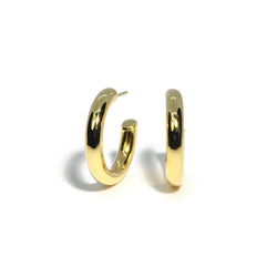 AFJ Gold Collection - Small 20 mm Hoop Earrings, Yellow Gold