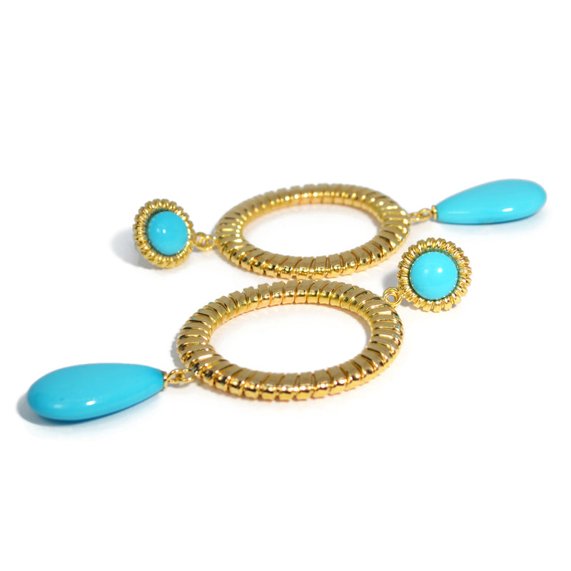 afj-gold-collection-tubogas-hoop-drop-earrings-turquoise-18k-yellow-gold-OT012