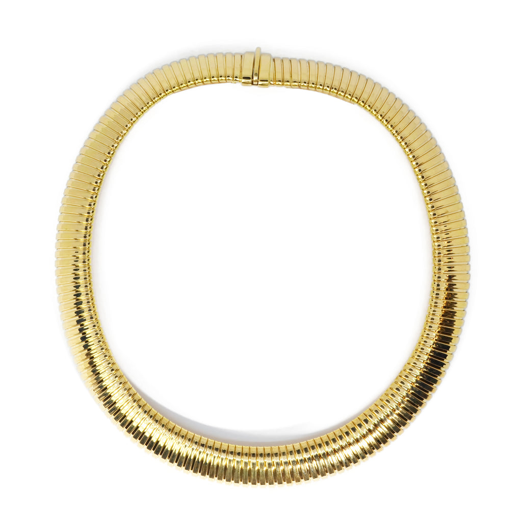 AFJ Gold Collection - Tubogas Necklace, 18k Yellow Gold – AF Jewelers