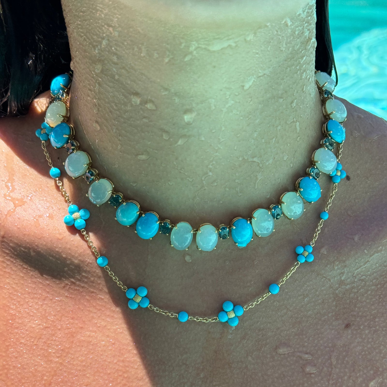 Paul Morelli - Sequence - Turquoise Necklace, 18k Yellow Gold – AF