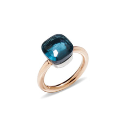 POMELLATO-NUDO-STACKABLE-RING-LONDON-BLUE-TOPAZ-ROSE-GOLD-A.A110/O6/TL