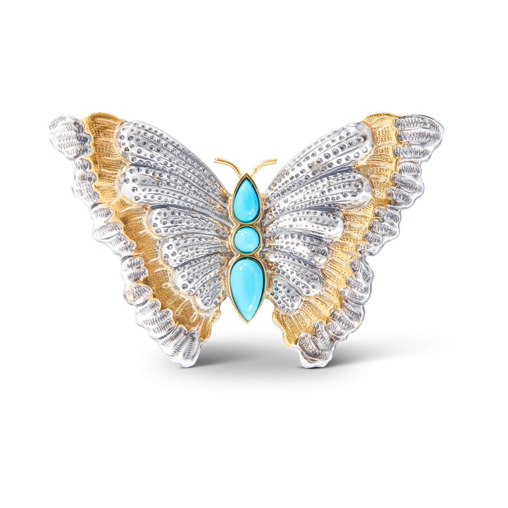 Buccellati - Blossoms Venezia - Butterfly Brooch with Turquoise